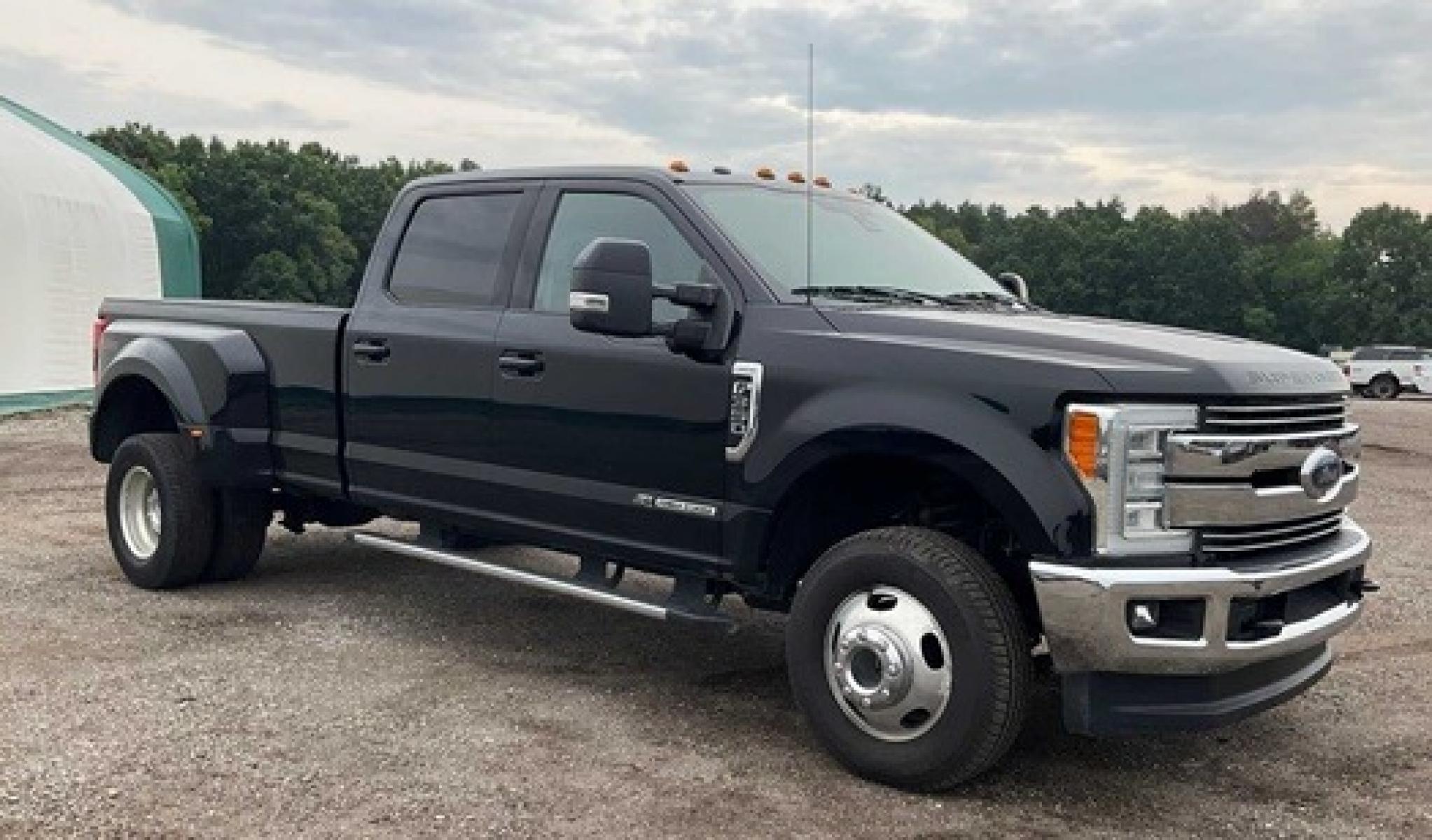 2017 Black /Black Ford F-350 SD Lariat Crew Cab Long Bed DRW 4WD (1FT8W3DT1HE) with an 6.7L V8 OHV 16V DIESEL engine, 6A transmission, located at 1725 US-68 N, Bellefontaine, OH, 43311, (937) 592-5466, 40.387783, -83.752388 - Photo #2