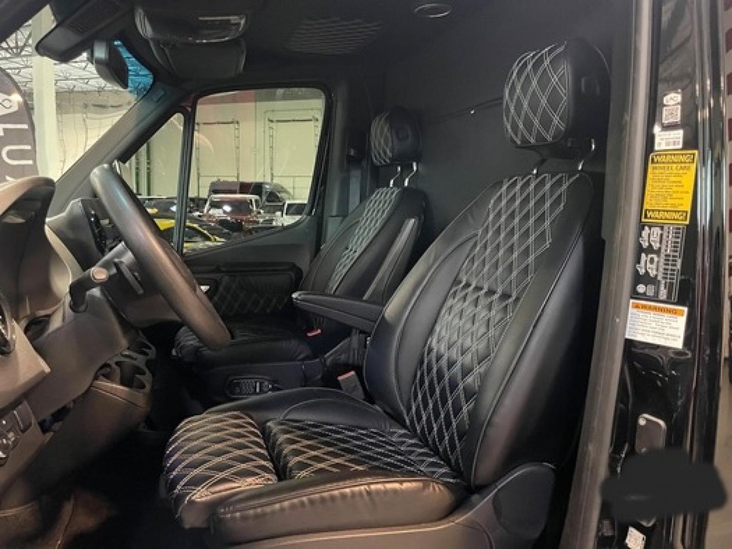 2023 /Black Mercedes-Benz Sprinter 3500 with an V8 engine, Automatic transmission, 0.000000, 0.000000 - 2023 MB Sprinter Midwest Luxury Cruiser 170” 3500, Black/Black Lth Int. Captain Seats w/Heat & Massage, 2, Power Leg Lifts, 2 LED TV’s, Rear Facing Seats w/hands free intercom, Wireless Internet Router, Apple TV, Maybach Lighted Ceiling Panel, LED Lighting, Folding Lap Top Tables, Heat/AC, Wind - Photo#9