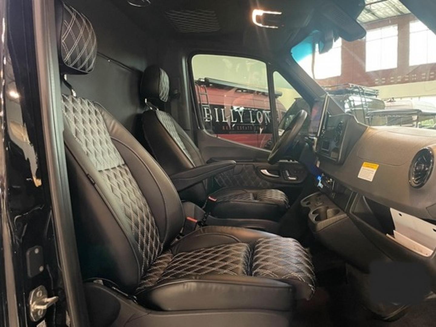 2023 /Black Mercedes-Benz Sprinter 3500 with an V8 engine, Automatic transmission, 0.000000, 0.000000 - 2023 MB Sprinter Midwest Luxury Cruiser 170” 3500, Black/Black Lth Int. Captain Seats w/Heat & Massage, 2, Power Leg Lifts, 2 LED TV’s, Rear Facing Seats w/hands free intercom, Wireless Internet Router, Apple TV, Maybach Lighted Ceiling Panel, LED Lighting, Folding Lap Top Tables, Heat/AC, Wind - Photo#10