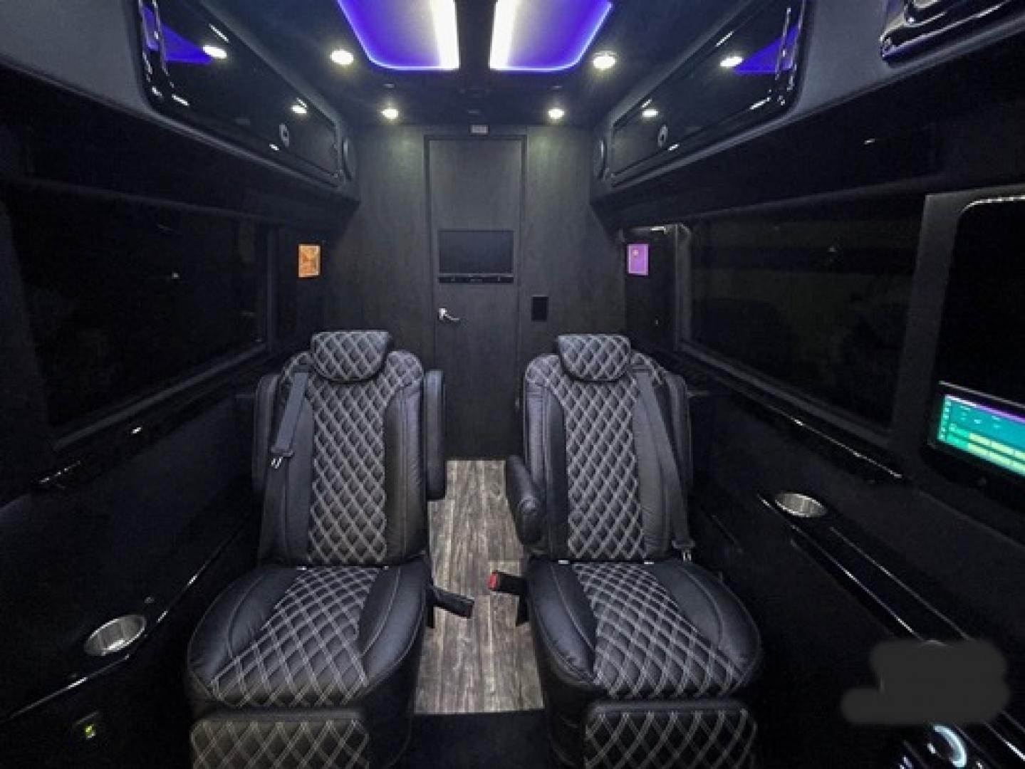 2023 /Black Mercedes-Benz Sprinter 3500 with an V8 engine, Automatic transmission, 0.000000, 0.000000 - 2023 MB Sprinter Midwest Luxury Cruiser 170” 3500, Black/Black Lth Int. Captain Seats w/Heat & Massage, 2, Power Leg Lifts, 2 LED TV’s, Rear Facing Seats w/hands free intercom, Wireless Internet Router, Apple TV, Maybach Lighted Ceiling Panel, LED Lighting, Folding Lap Top Tables, Heat/AC, Wind - Photo#15