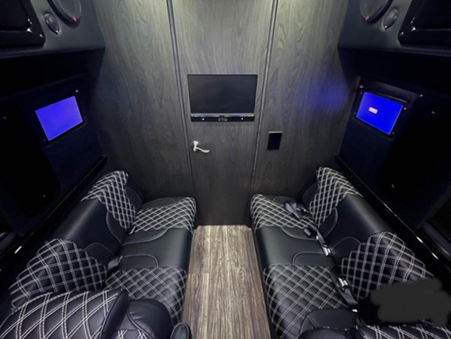 2023 /Black Mercedes-Benz Sprinter 3500 with an V8 engine, Automatic transmission, 0.000000, 0.000000 - 2023 MB Sprinter Midwest Luxury Cruiser 170” 3500, Black/Black Lth Int. Captain Seats w/Heat & Massage, 2, Power Leg Lifts, 2 LED TV’s, Rear Facing Seats w/hands free intercom, Wireless Internet Router, Apple TV, Maybach Lighted Ceiling Panel, LED Lighting, Folding Lap Top Tables, Heat/AC, Wind - Photo#17