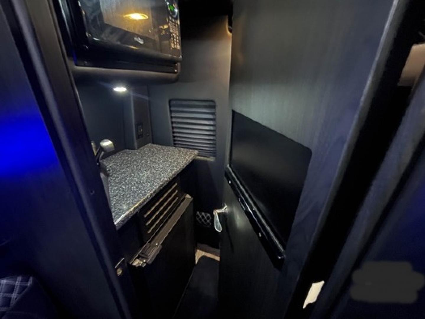 2023 /Black Mercedes-Benz Sprinter 3500 with an V8 engine, Automatic transmission, 0.000000, 0.000000 - 2023 MB Sprinter Midwest Luxury Cruiser 170” 3500, Black/Black Lth Int. Captain Seats w/Heat & Massage, 2, Power Leg Lifts, 2 LED TV’s, Rear Facing Seats w/hands free intercom, Wireless Internet Router, Apple TV, Maybach Lighted Ceiling Panel, LED Lighting, Folding Lap Top Tables, Heat/AC, Wind - Photo#20