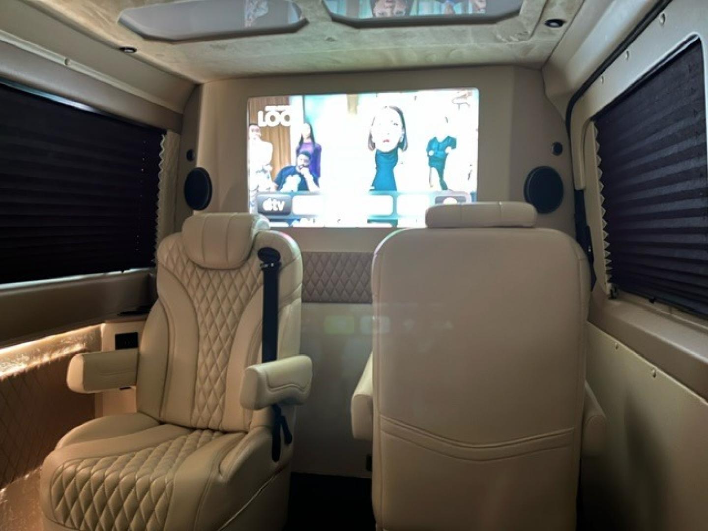 2023 Blue /Sand Mercedes-Benz Sprinter (W1W4NBVY6PT) , 0.000000, 0.000000 - 2023 MERCEDES SPRINTER 2500, 144”, 4X4 MAYBACH 6-passenger Blue /Sand Luxury leather interior, AM/FM, Apple 32” TV W/BOSE SOUND BAR W/BLUE TOOTH, Oak Riche Floor, Electric Partition, Power Door Step, AC/Heat w/ Under Vehicle Condenser, LED Ceiling Lighting, Backup Camera, - Photo#3