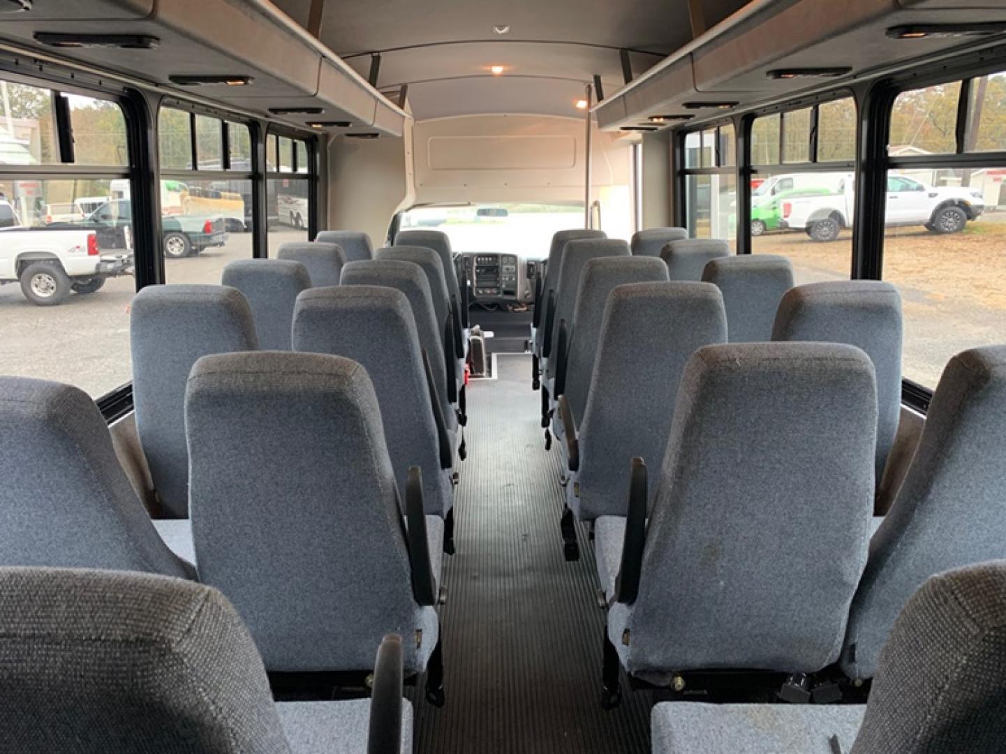 2009 White /Gray Chevrolet C4500 with an Diesel engine, Auto transmission, located at 1725 US-68 N, Bellefontaine, OH, 43311, (937) 592-5466, 40.387783, -83.752388 - 2009 Chevrolet C4500 Champion Conversion – 6.6L Duramax Diesel Engine, Allison Automatic Trans, 28 Passengers + Driver, High Back Reclining Seats, Retractable Seat Belts, Aisle Sliders, Electric Entrance Door, Overhead Luggage Racks, Reading Lights, Front & Rear A/C. Stainless Wheel Simulators 6 N - Photo#12