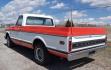 1970 Orange/White Chevrolet C10 with an 328 V8 engine, located at 1725 US-68 N, Bellefontaine, OH, 43311, (937) 592-5466, 40.387783, -83.752388 - 1970 CHEVROLET C10 CUSTOM ½ T Pick-up, High-performance “383 Stroker” V-8 w-headers Auto, Orange w-white Inserts, Black Lth Interior, custom wood steering wheel, PS, PB, Retro AM-FM-CD, gauges, dual exhaust, rally rims w-white letter tires, chrome bumpers & grille, Bed mat.	. Professionally wet - Photo#3